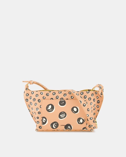 Imagen 0 de Tote en negro estampado con bolsillo exterior