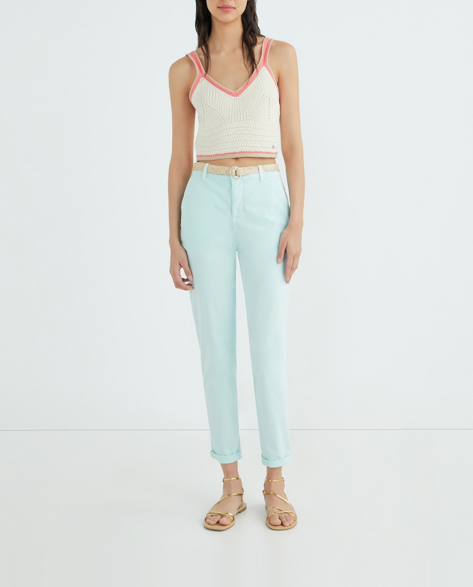 Imagen 0 de Pantalón básico de mujer chino cinturón