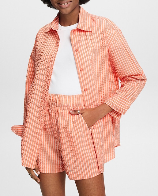 Imagen 0 de Camisa estampado rayas de mujer con viscosa