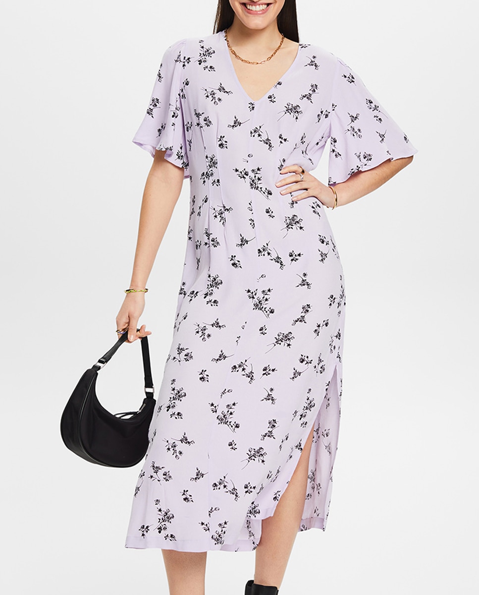 Imagen 0 de Vestido midi estampado floral viscosa