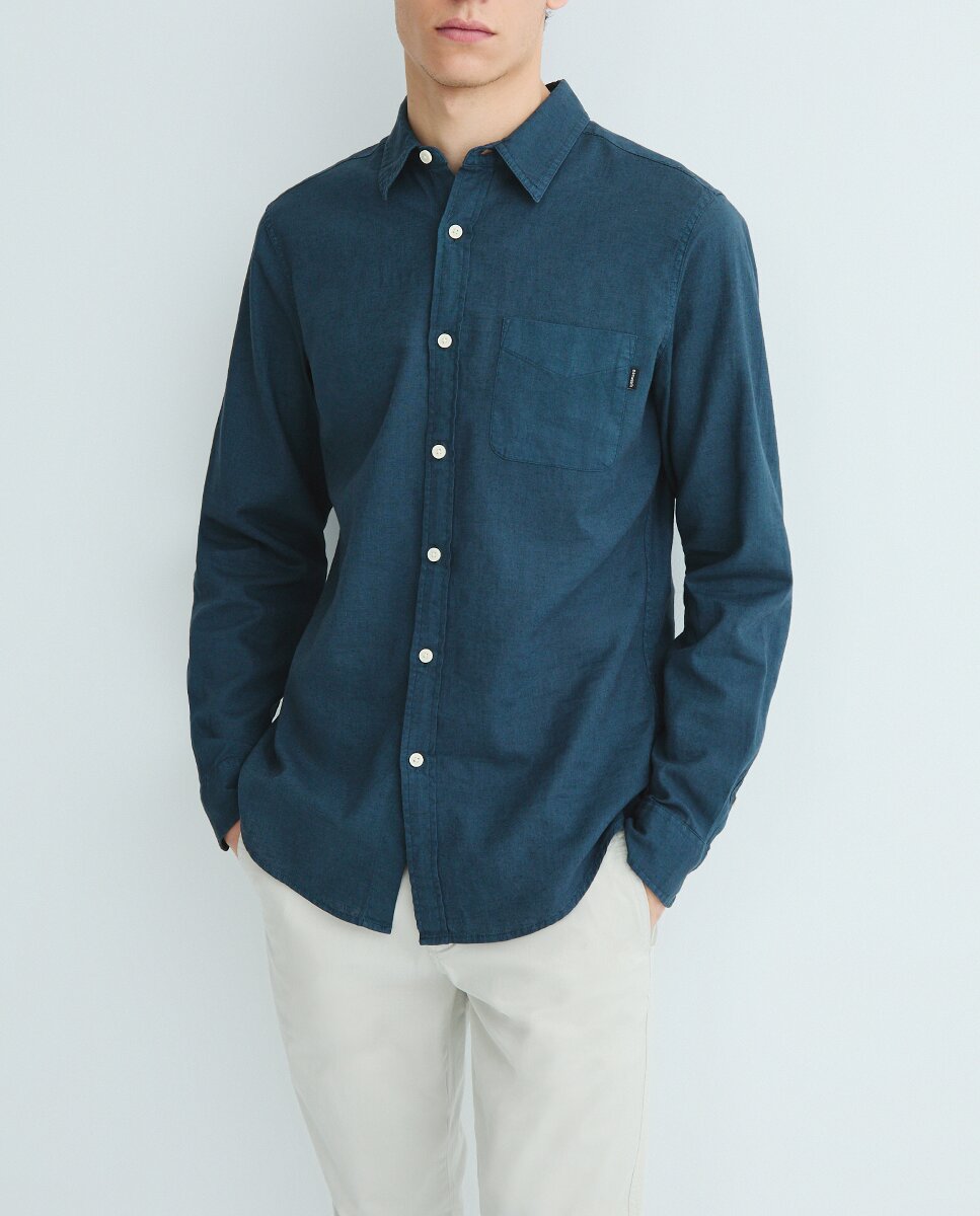 Imagen 0 de Camisa de hombre de manga larga, slim fit.