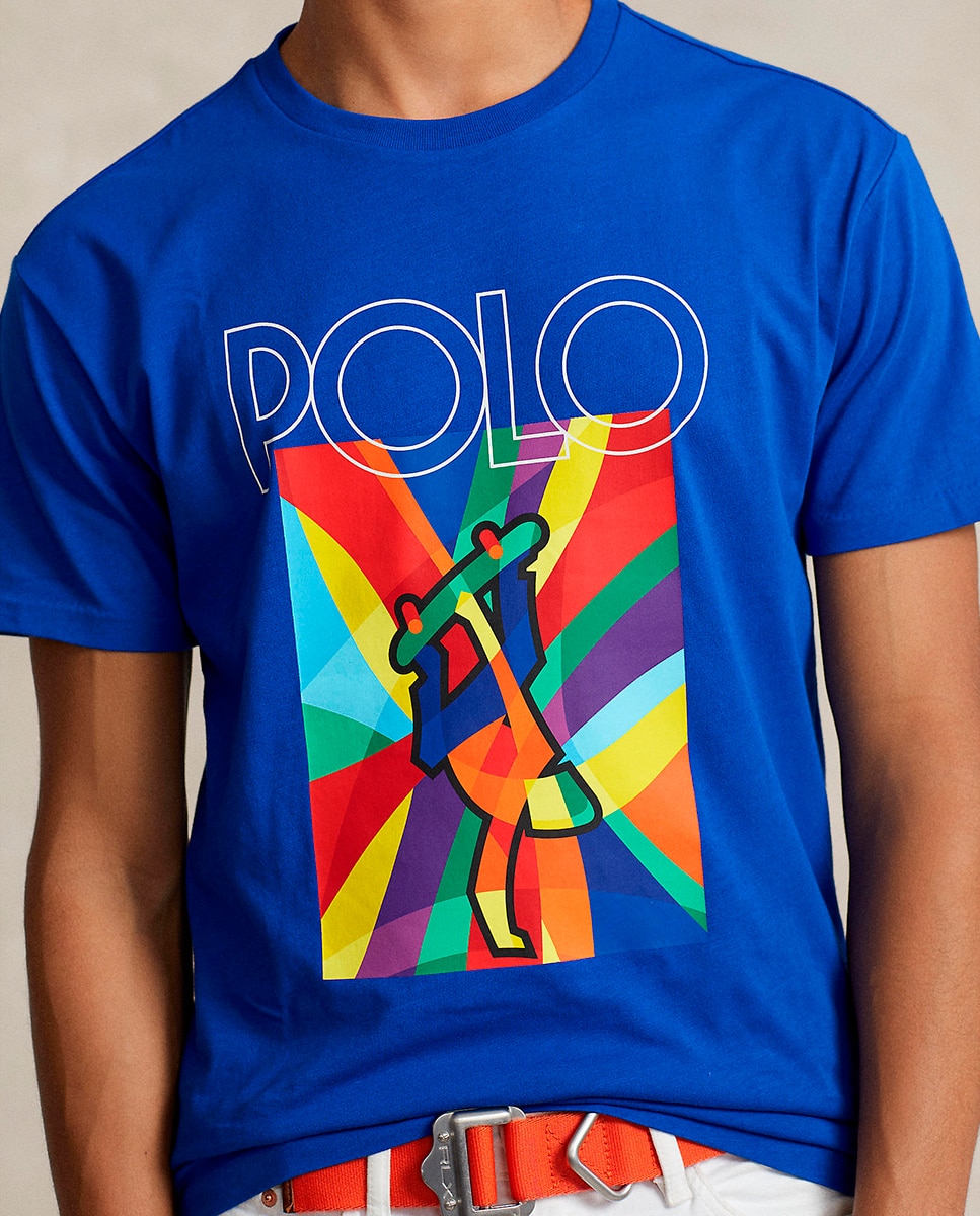 Imagen 0 de Camiseta de hombre con gráfico skater algodón BCI