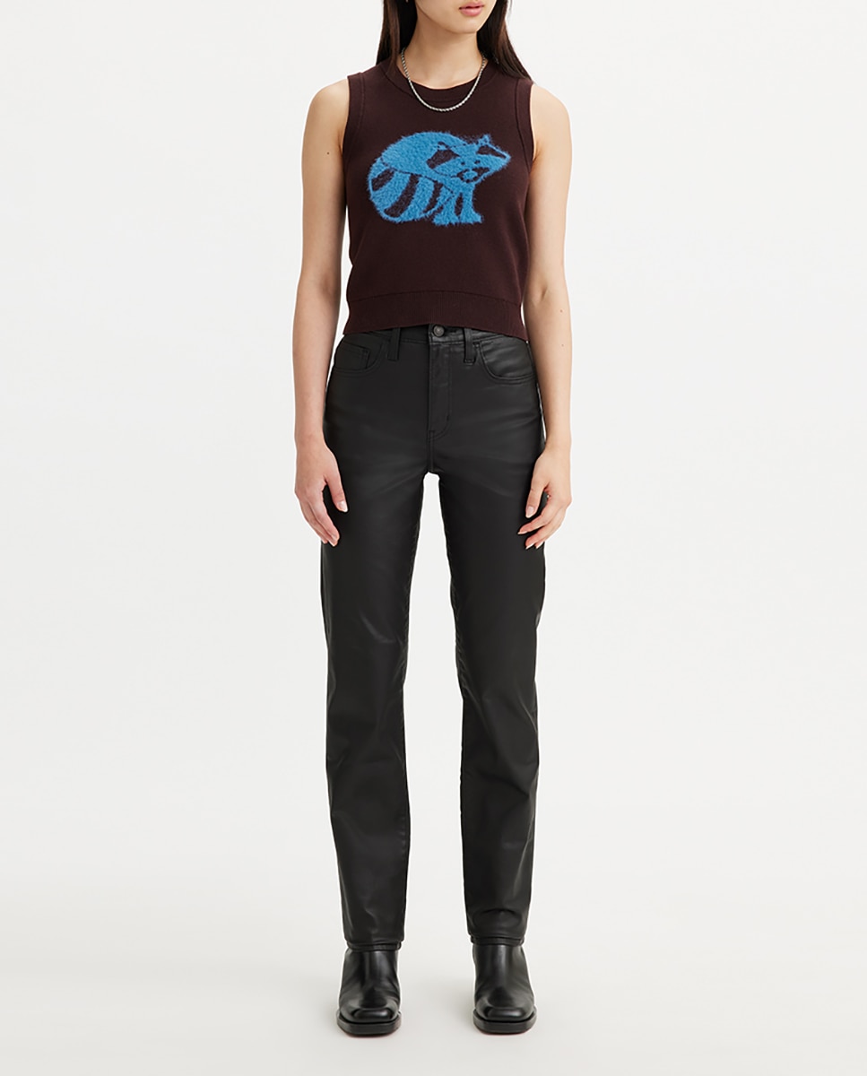 Imagen 0 de Pantalón de mujer de polipiel 724? High Rise Straight