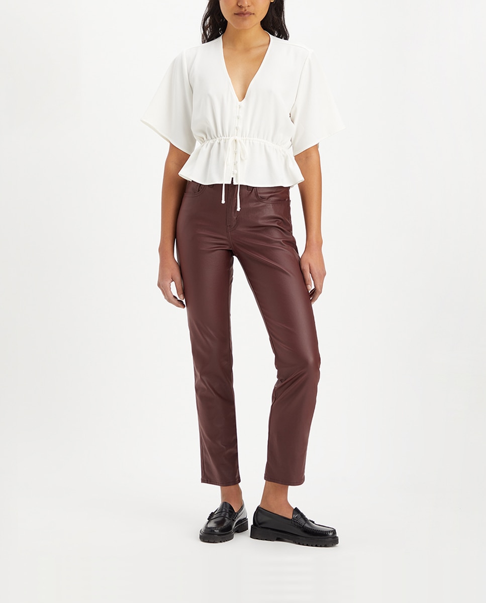 Imagen 0 de Pantalón de mujer 724? High Rise Straight de polipiel