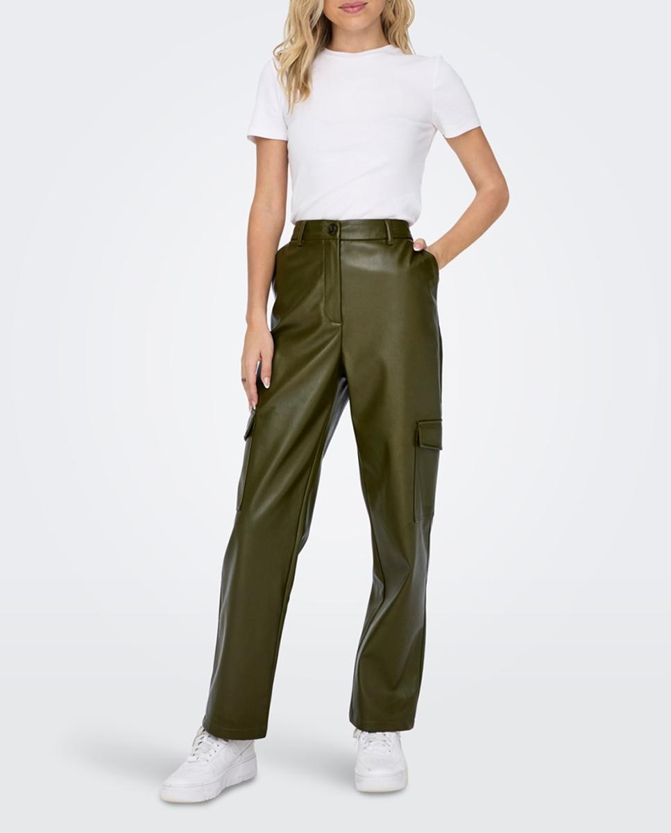 Imagen 0 de Pantalón de mujer cargo de polipiel