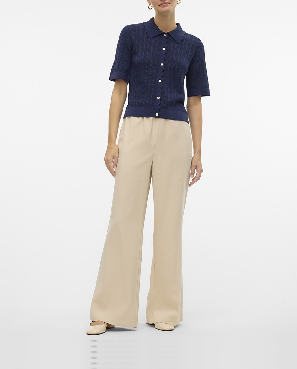 Imagen 0 de Pantalon palazzo de mujer con cintura elástica