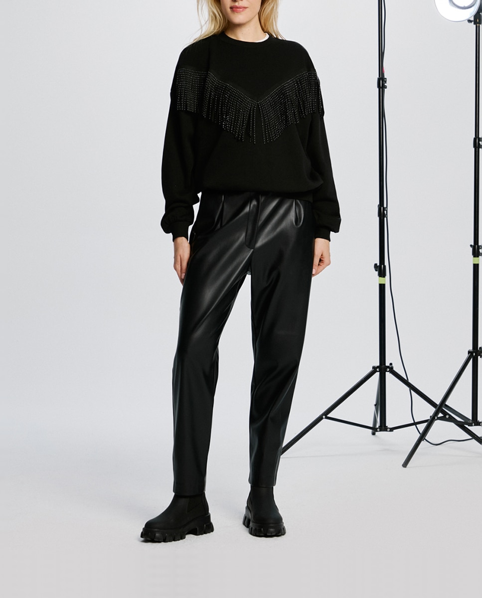 Imagen 0 de Pantalón de mujer largo estilo cuero