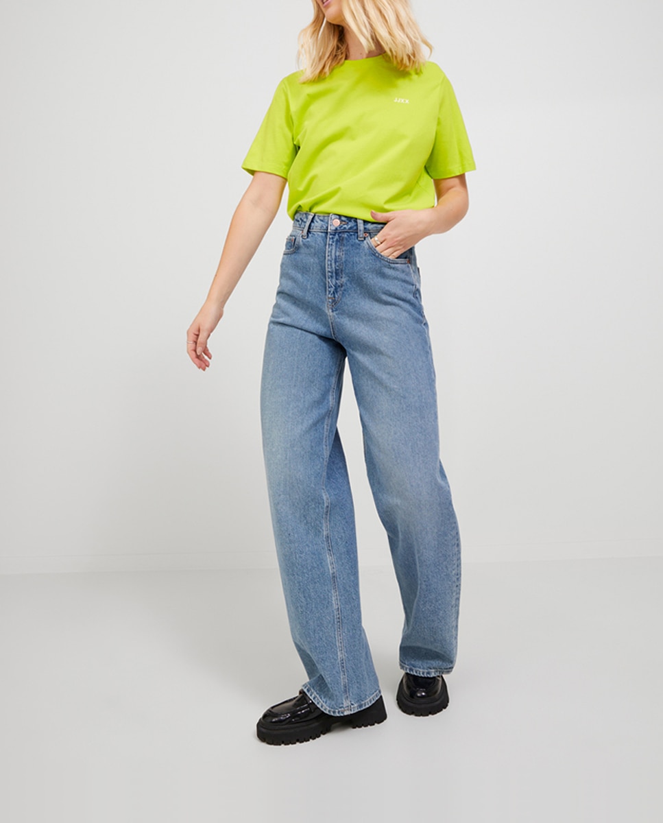 Imagen 0 de Vaqueros Tokyo wide fit de tiro de mujer.