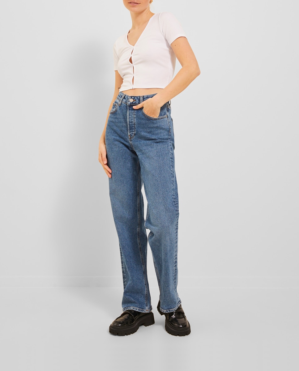 Imagen 0 de Vaqueros Seville loose fit de tiro medio de mujer