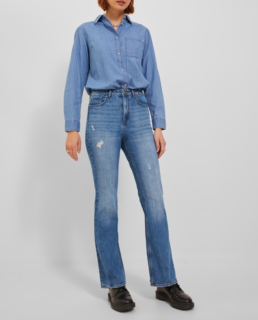 Imagen 0 de Vaqueros Turin bootcut fit de tiro alto de mujer