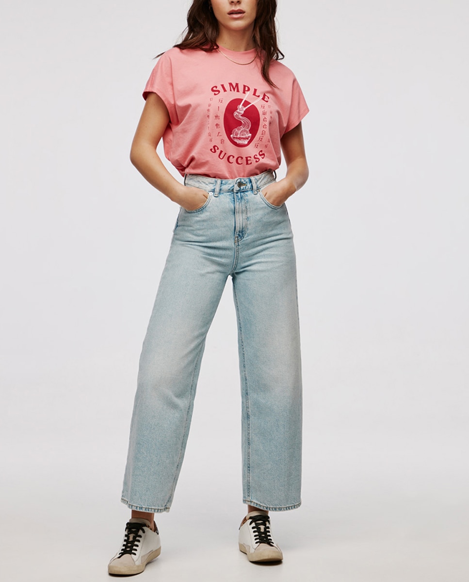 Imagen 0 de Jeans culotte tiro alto de mujer