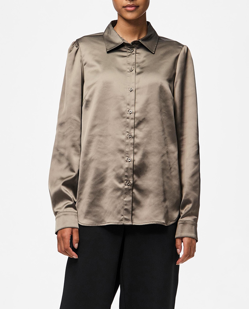 Imagen 0 de Camisa de mujer de satén