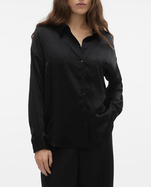 Imagen 0 de Camisa oversize de mujer de tejido brillante