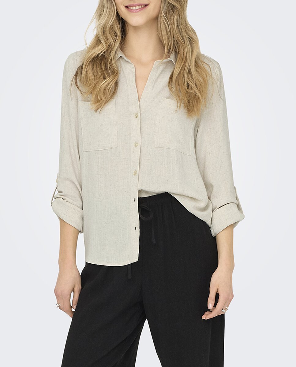 Imagen 0 de Camisa blanca de mujer con botones frontales