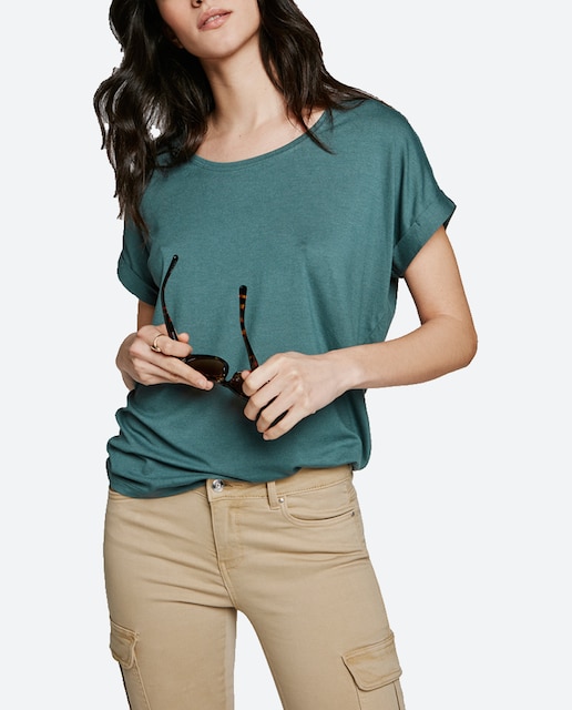 Imagen 0 de Camiseta de mujer de manga corta y cuello redondo