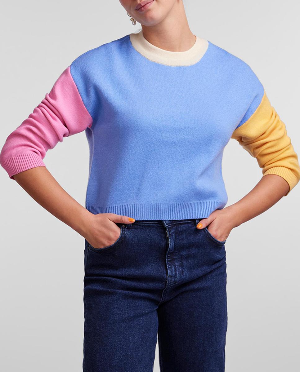 Imagen 0 de Jersey de mujer corto con detalles color block