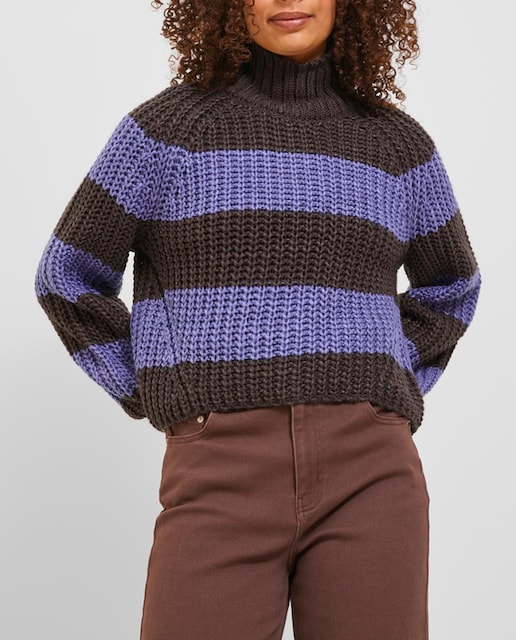 Imagen 0 de Jersey de mujer punto grueso a rayas