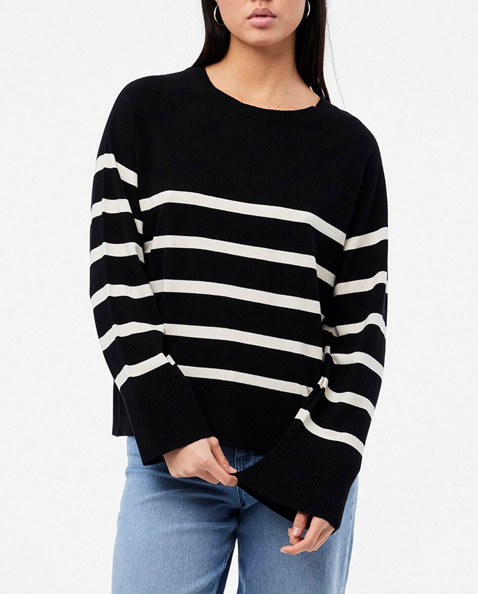 Imagen 0 de Jersey de rayas, manga larga de mujer