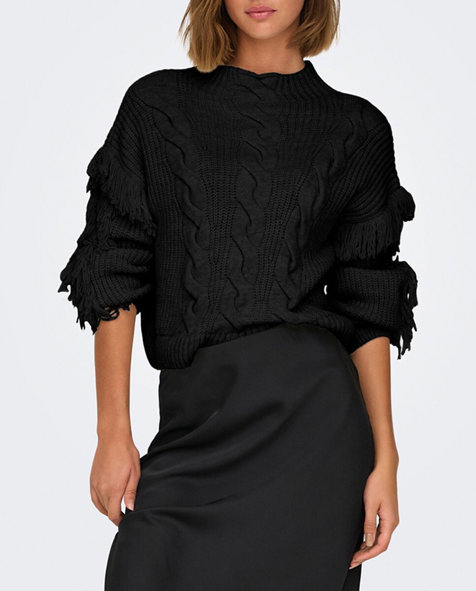 Imagen 0 de Jersey de mujer de punto con detalle en las mangas