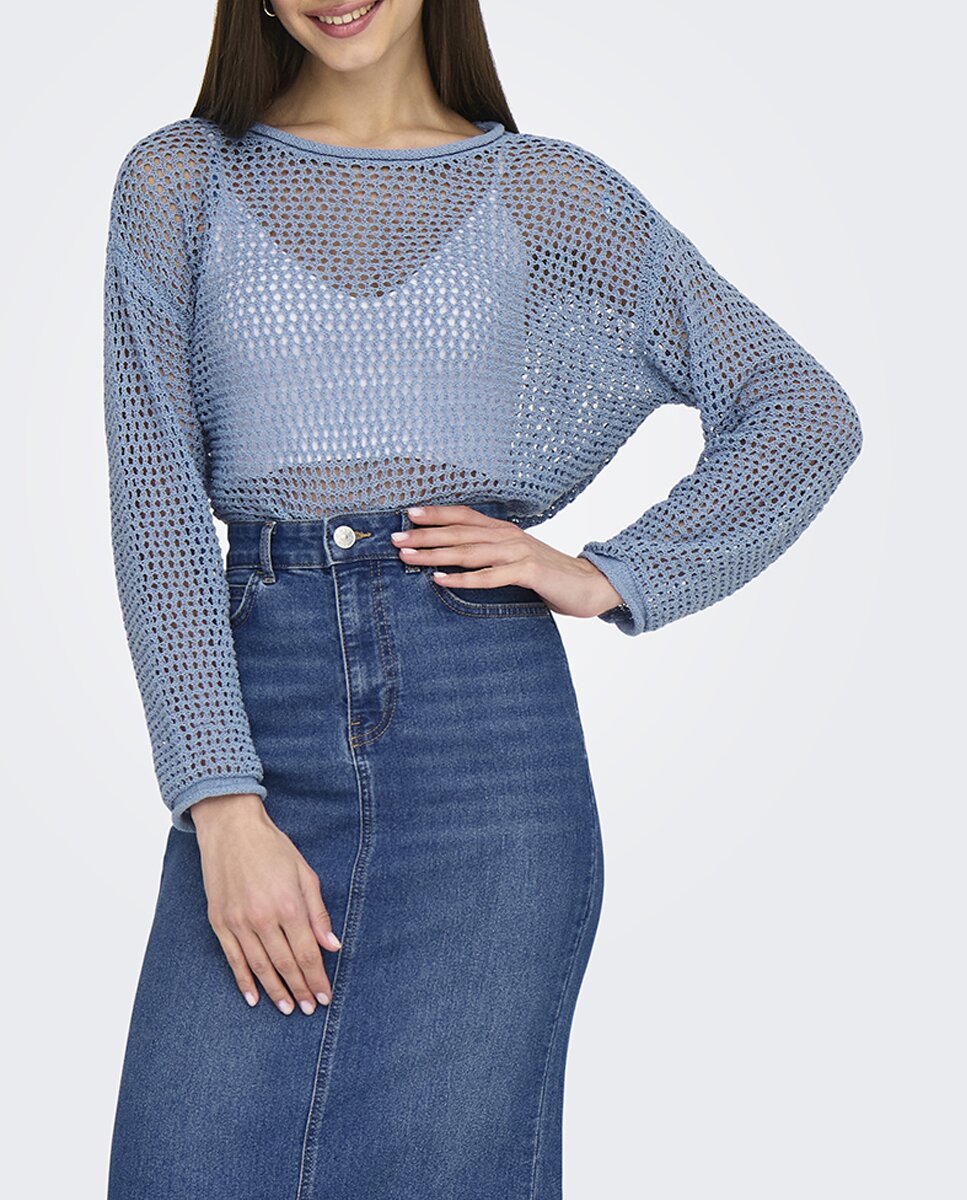 Imagen 0 de Jersey de punto de mujer calado