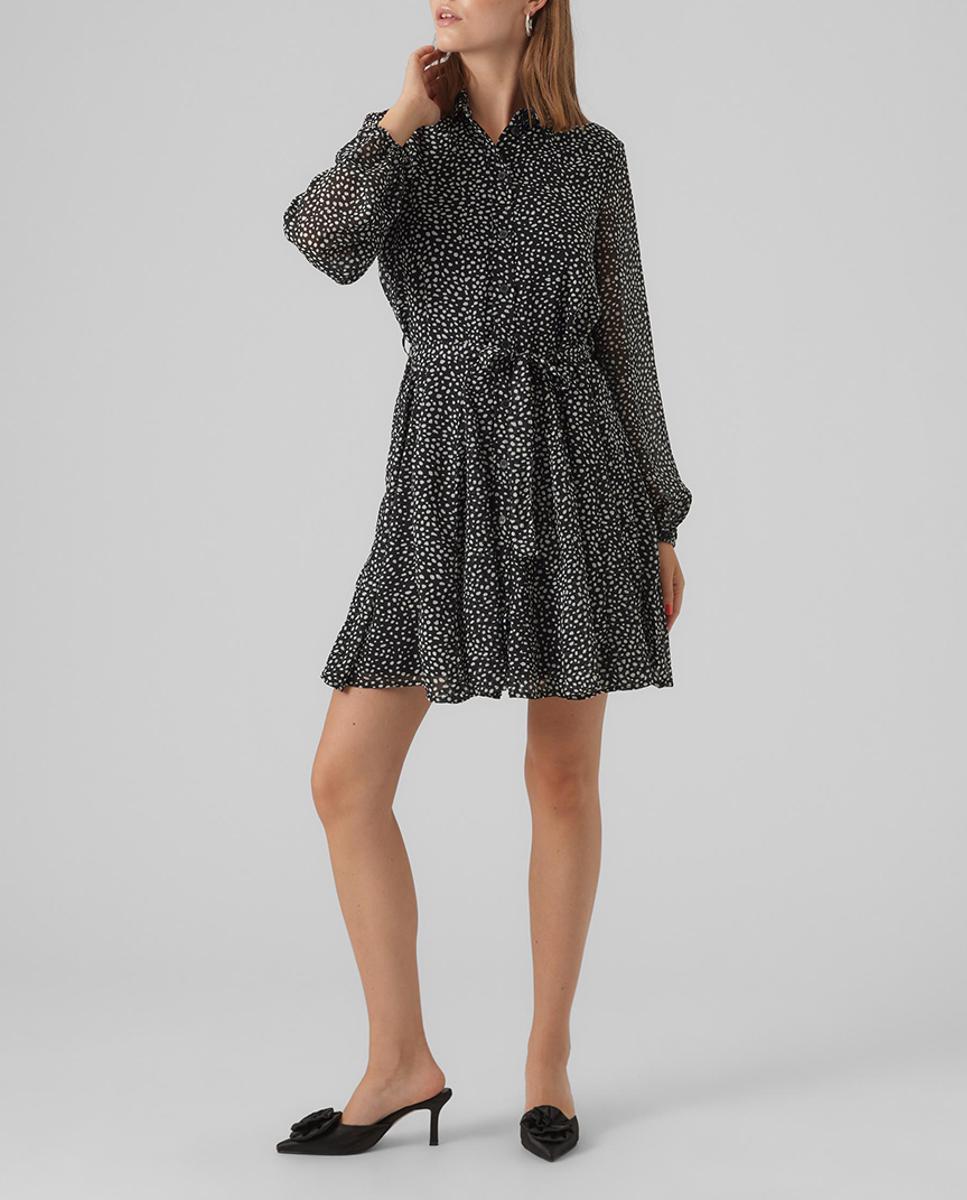 Imagen 0 de Vestido midi camisero de manga larga