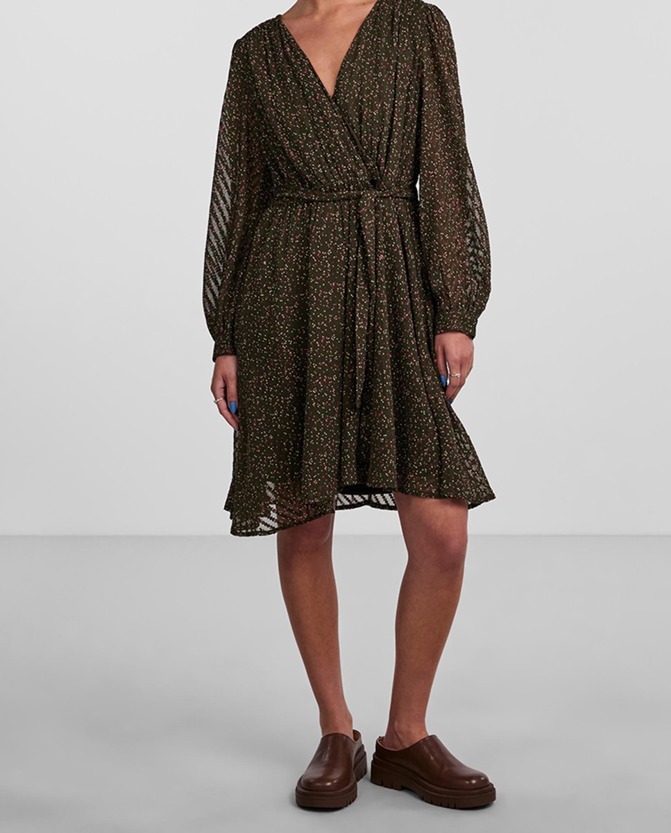 Imagen 0 de Vestido midi y manga larga de mujer