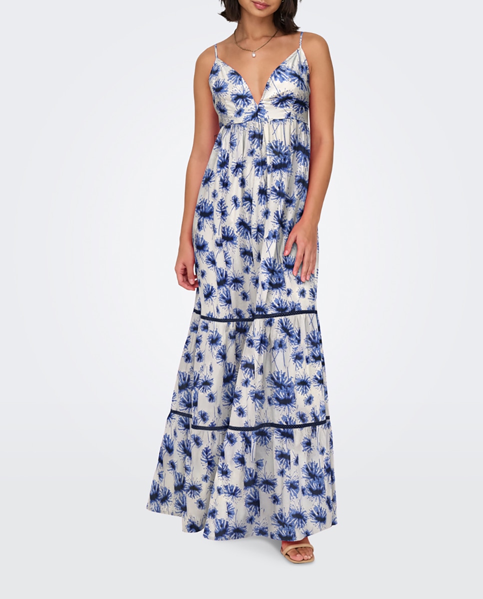 Imagen 0 de Vestido largo fluido escotado