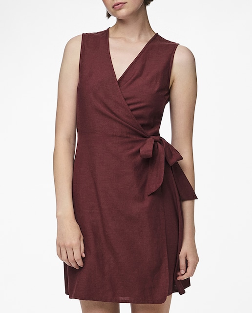 Imagen 0 de Vestido corto estampado cruzado