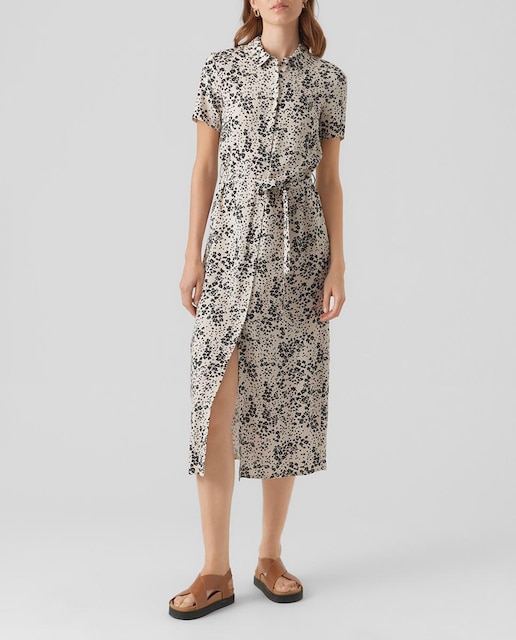 Imagen 0 de Vestido midi estampado de manga corta