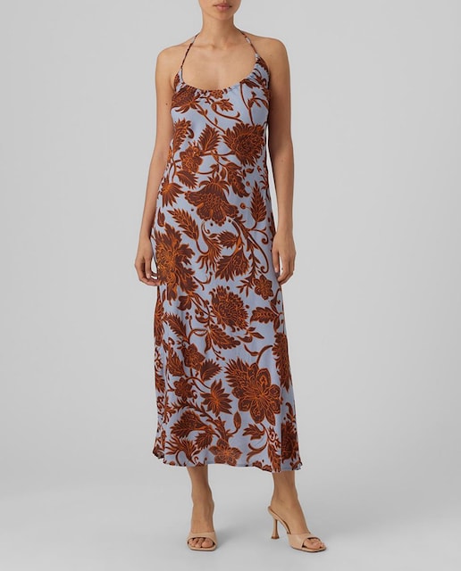 Imagen 0 de Vestido midi anudado al cuello