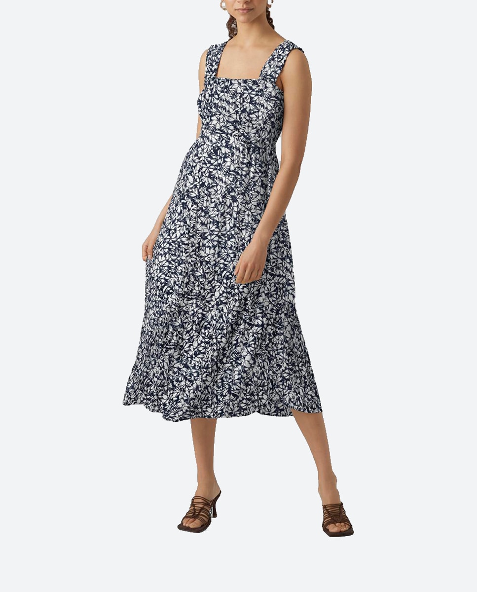 Imagen 0 de Vestido con elástico corte midi
