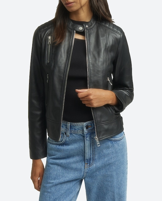 Imagen 0 de Cazadora biker de mujer de piel