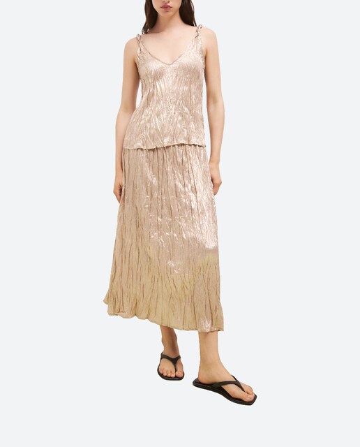 Imagen 0 de Falda midi arrugada