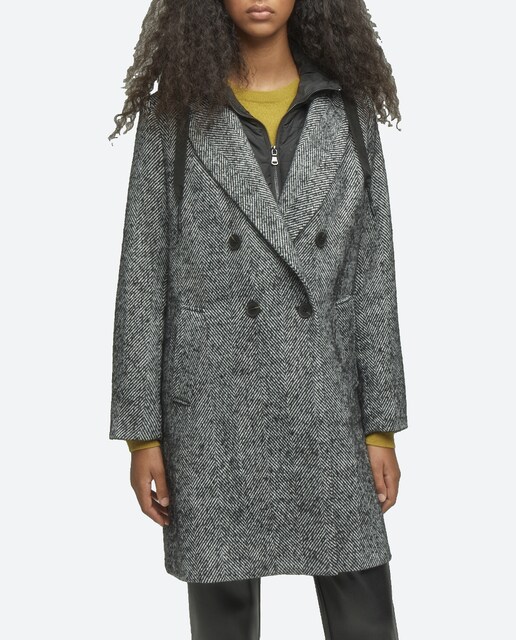 Imagen 0 de Abrigo de mujer con capucha de nylon