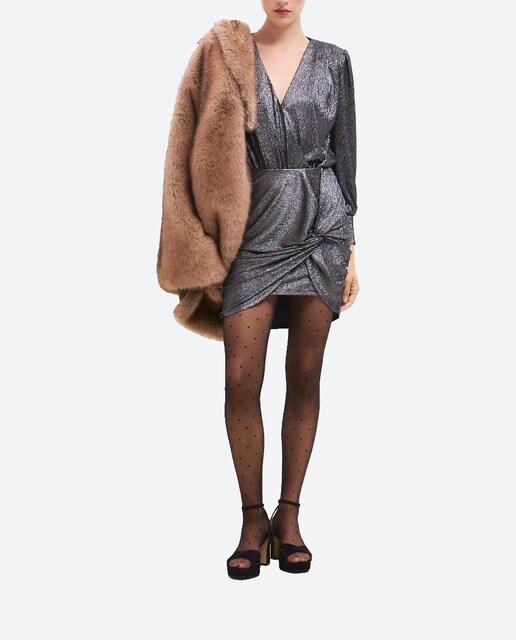 Imagen 0 de Falda corta drapeada nudo