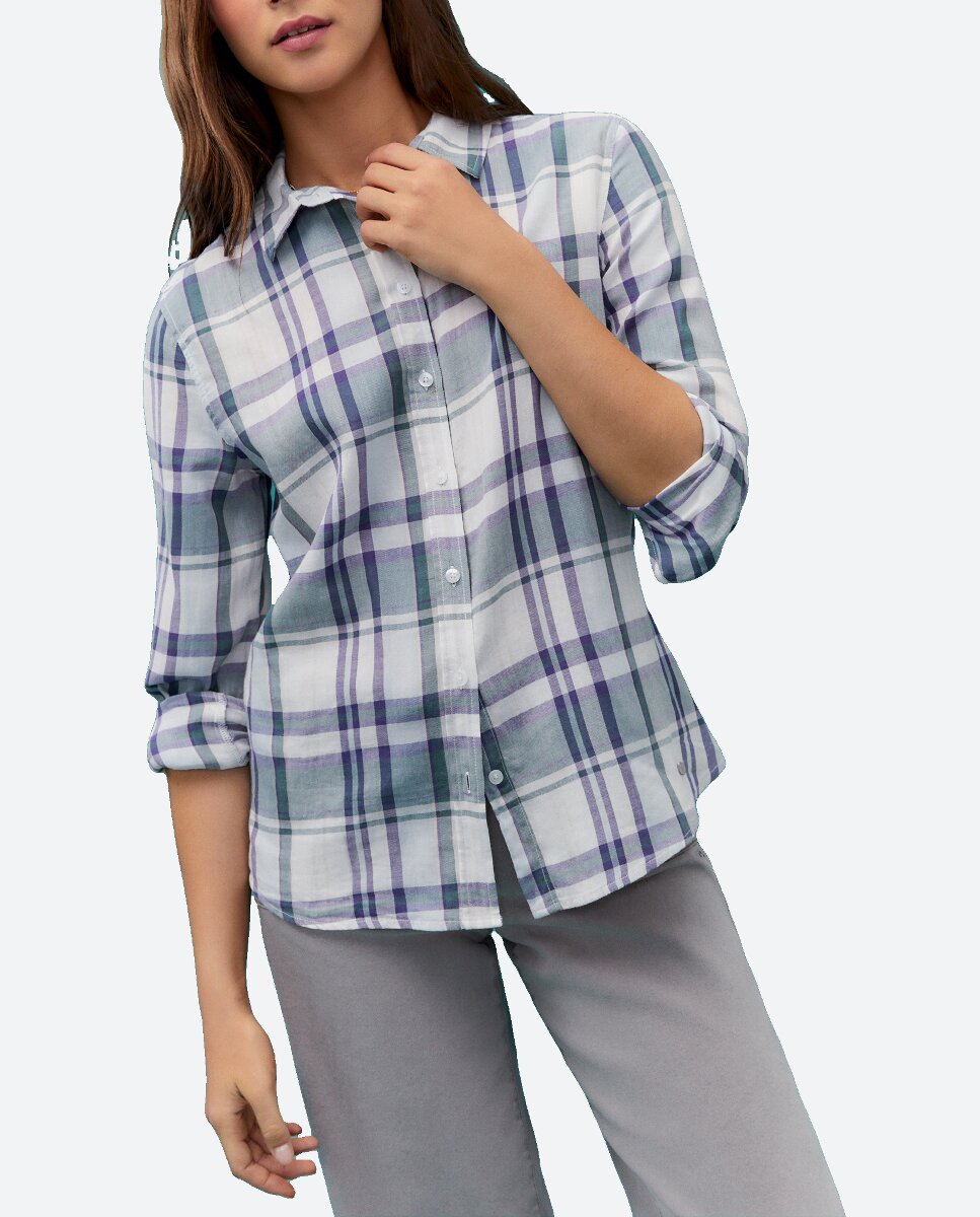 Imagen 0 de Camisa de viyela de mujer manga larga