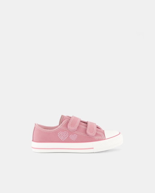 Imagen 0 de Zapatillas de lona de niña con corazón