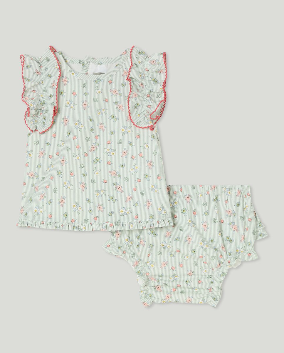Imagen 0 de Conjunto sin mangas con volante de niña