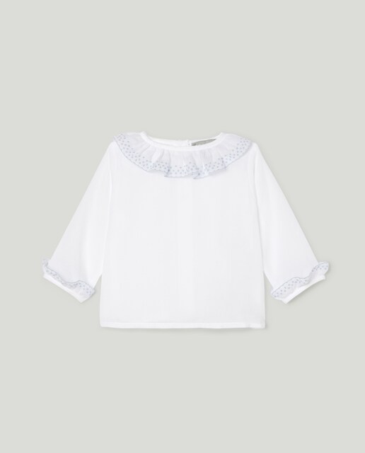 Imagen 0 de Camisita manga larga con festón bordado