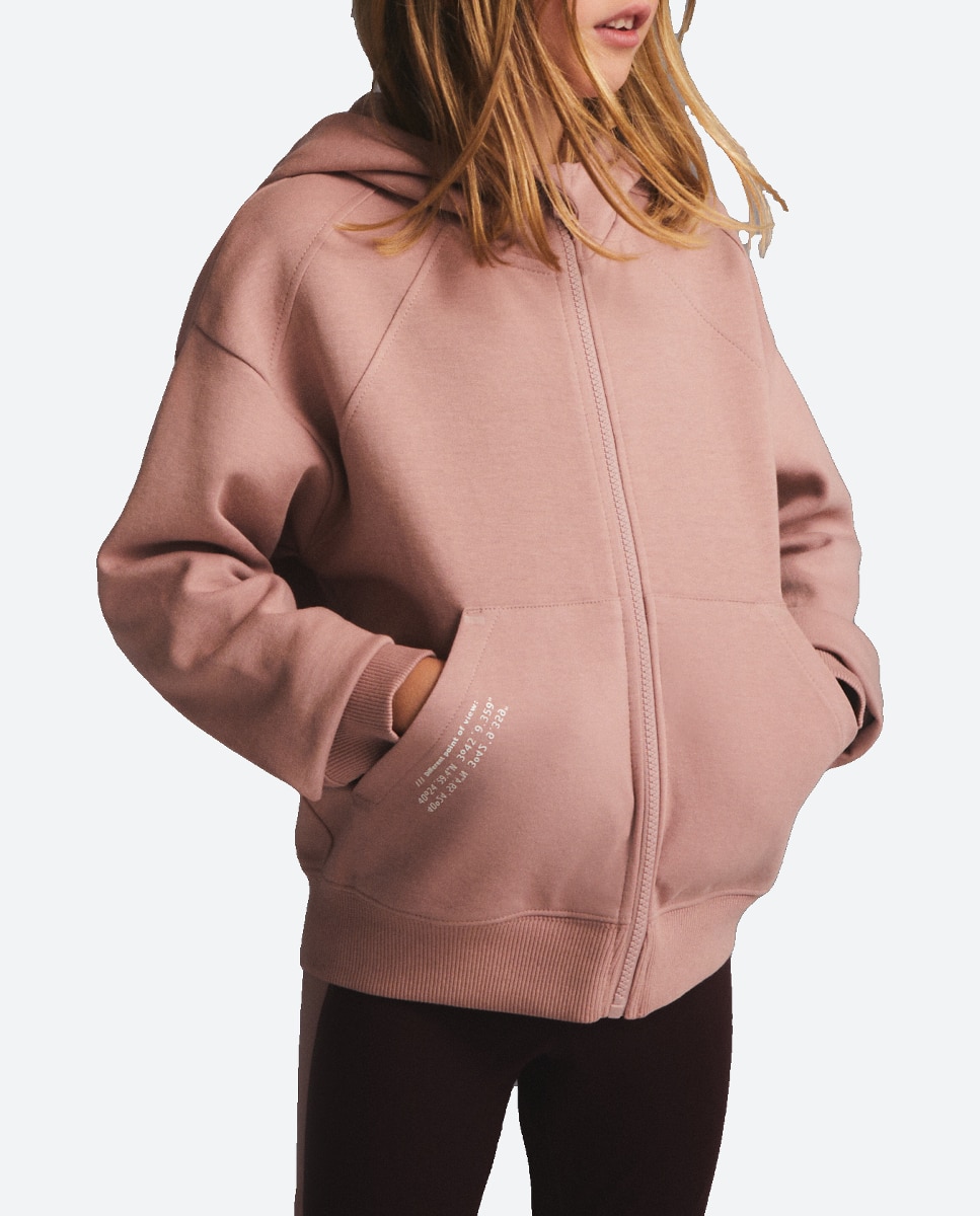 Imagen 0 de Sudadera todo tiempo abierta con capucha Sportcasual de niña