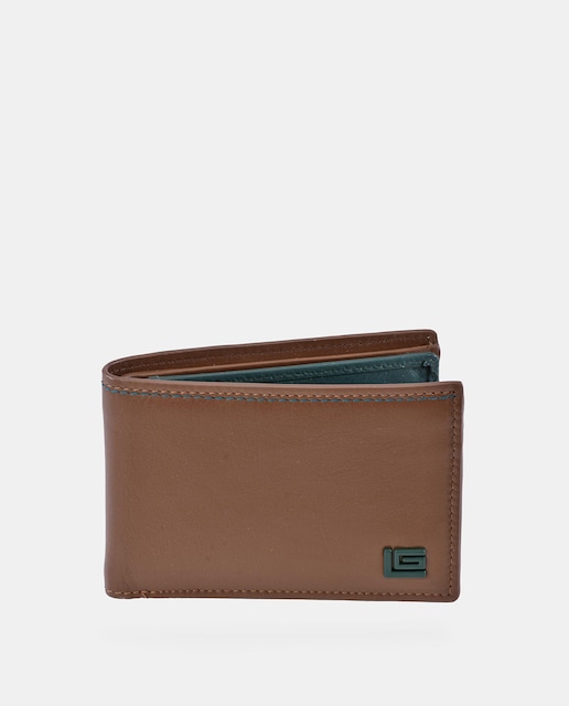 Imagen 0 de Cartera tipo americano con tarjetero de piel multicolor