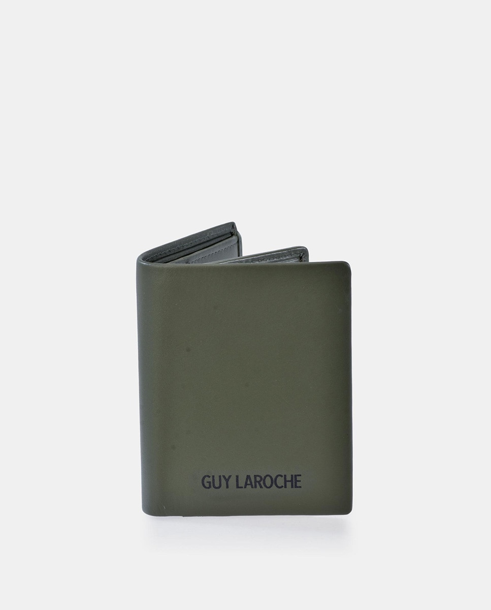 Imagen 0 de Cartera de piel en negro con doble compartimento para billetes