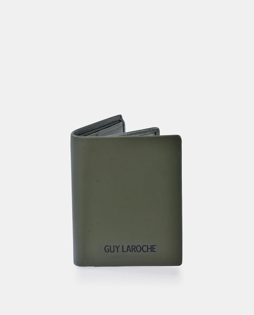 Imagen 0 de Cartera de piel en negro con doble compartimento para billetes