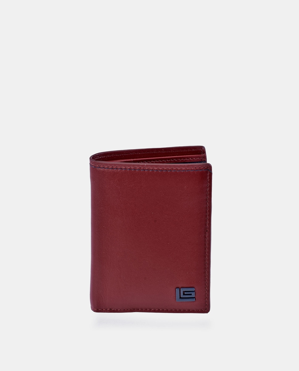 Imagen 0 de Cartera vertical de piel multicolor con monedero