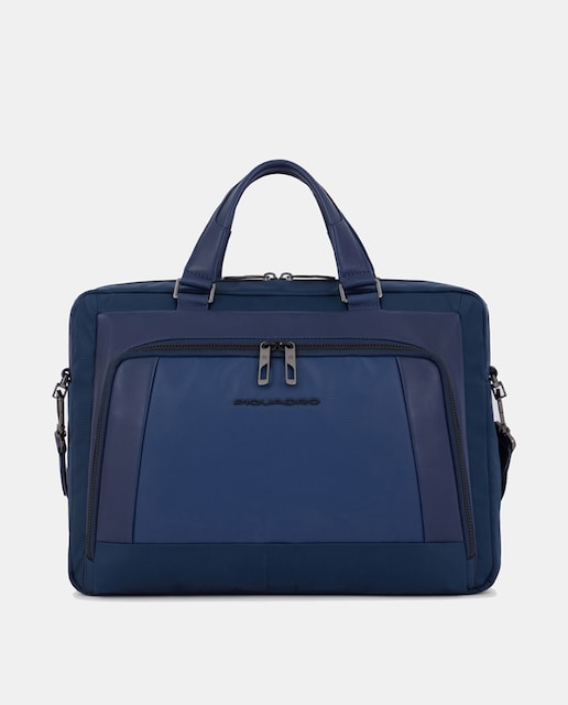 Imagen 0 de Maletín para ordenador de nylon reciclado y piel