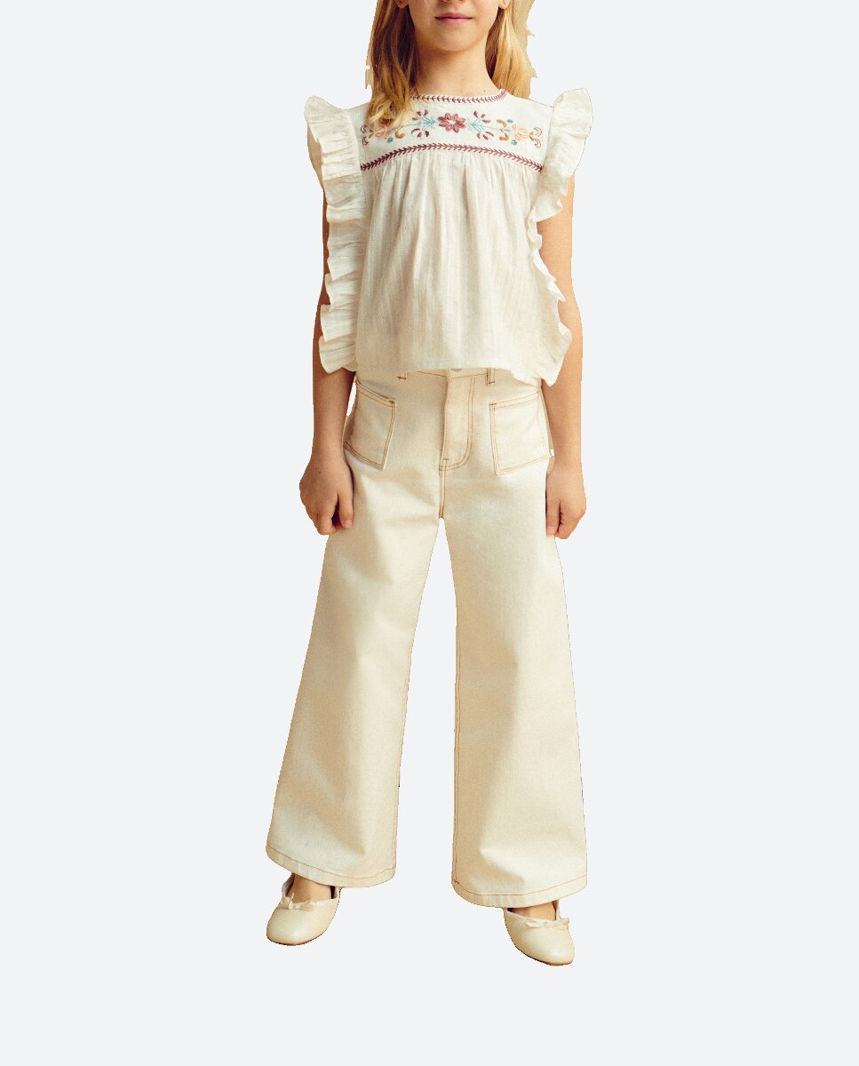 Imagen 0 de Blusa de niña con bordado