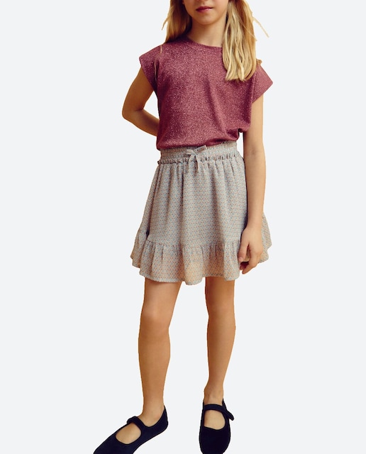 Imagen 0 de Falda de niña lurex con gomas