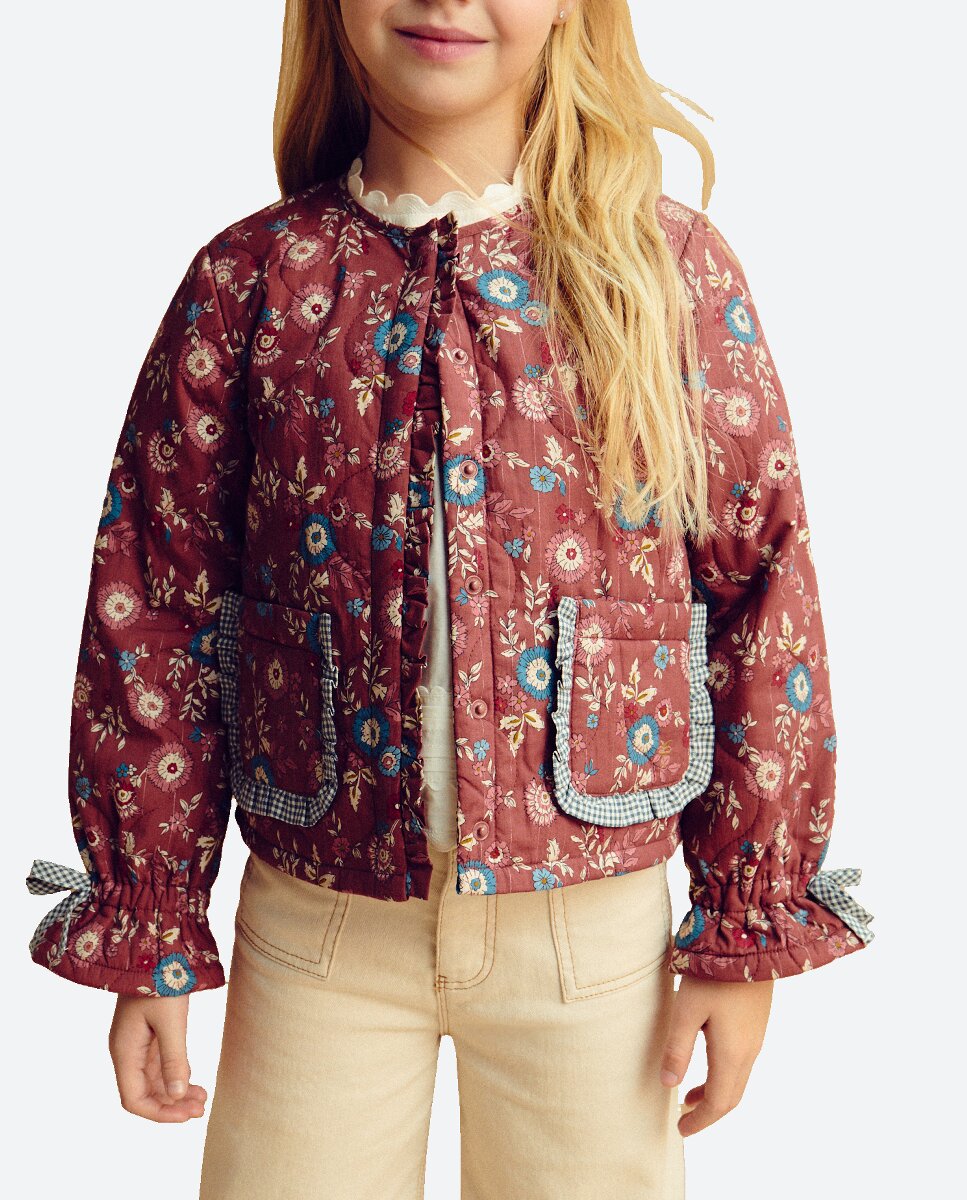 Imagen 0 de Chaqueta acolchada de niña con volante