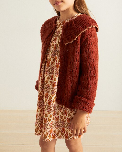 Imagen 0 de Chaqueta de niña punto cuello gola