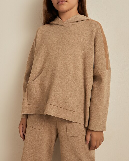 Imagen 0 de Jersey de niña con bolsillos y capucha
